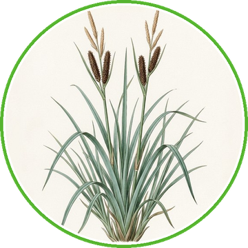 Illustratie moeraszegge, Carex acutiformis